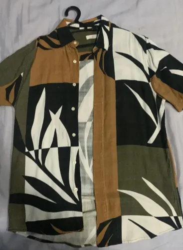 camisa foxton estampada manga curta tamanho m | estampa tropical exclusiva pouco usada