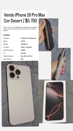 iPhone 16 Pro max desert