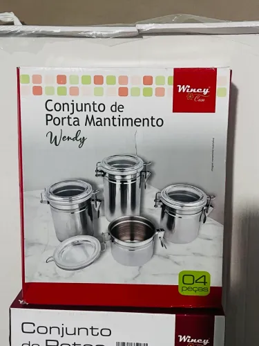Conjunto de Porta Mantimento 4 peças em inox