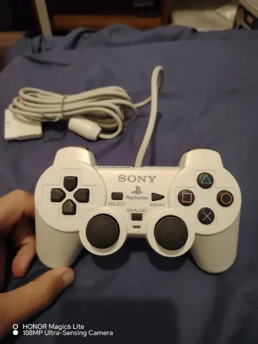 Controle Sony DualShock 2 PS2 Ceramic White - Japonês, Raro e Bem Conservado