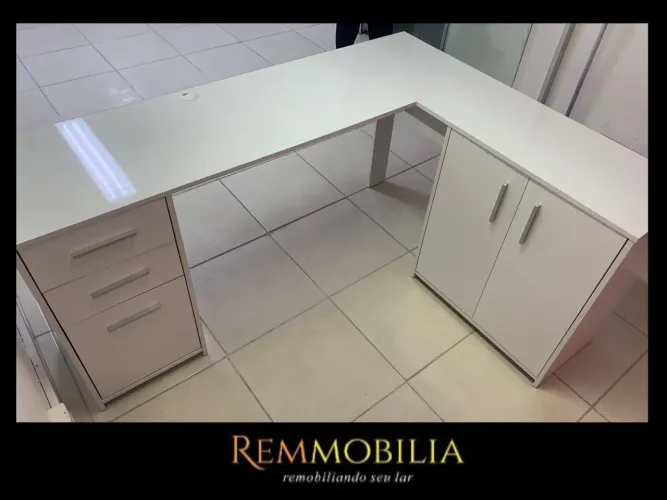 ESCRIVANINHA MESA EM L - NOVA / ENTREGAMOS MONTADO
