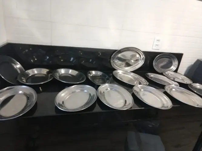 Travessas para salada inox - Restaurante - 16 Unidades
