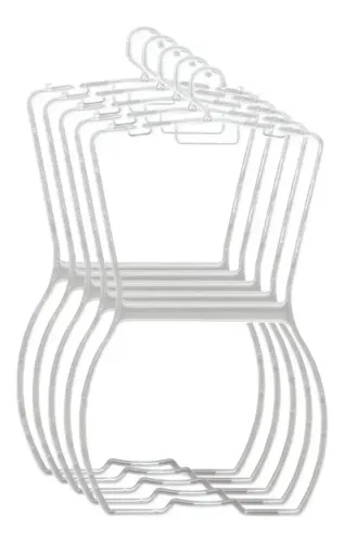 Kit 10 Cabides Silhueta Acrilico Adulto Reforçado