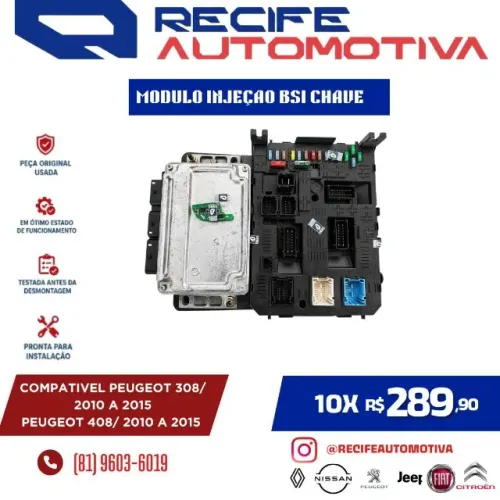 MODULO INJEÇÃO CITROEN C3 PICASSO E AIRCROSS 1.5   PEUGEOT 308 408  BSI CHAVE