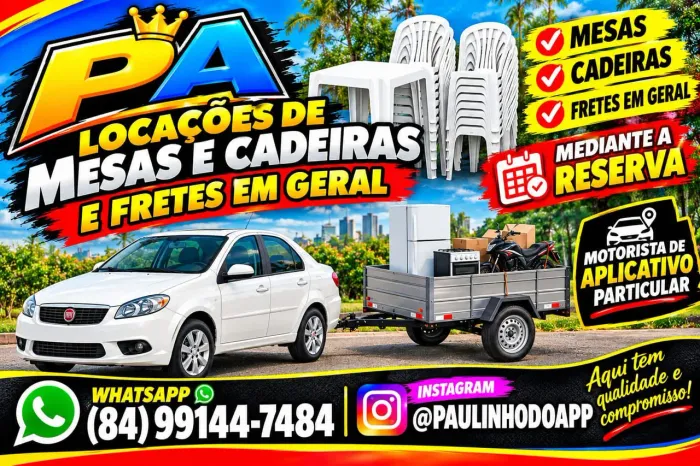 Aluguel de mesas e cadeiras