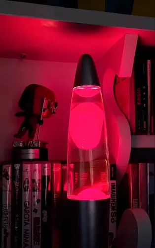 luminária lava lamp retrô 34cm 110v