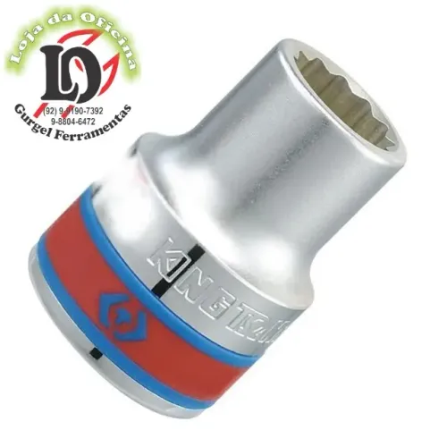 Soquete Estriado 15mm - 1/2" - King Tony