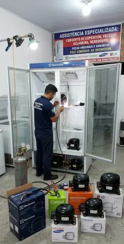 Olha o motor compressor na promoção com mão de obra vou em qualquer bairro