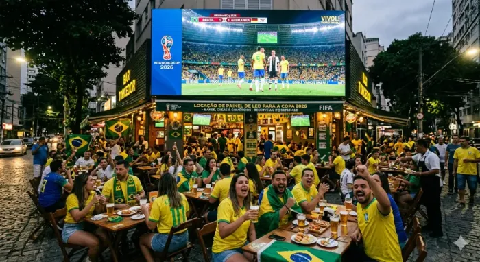 Telão de led para copa do mundo 2026