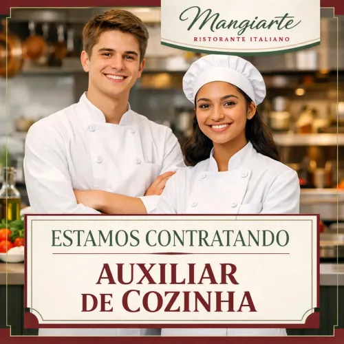 Vaga: Auxiliar de Cozinha para Restaurante Italiano (Recém Inaugurado)