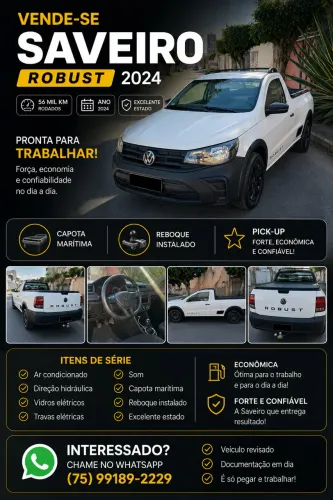 Volkswagen Saveiro Robust 1.6 Total Flex 16V 2024