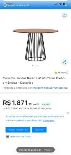Mesa Redonda TokStok + cadeiras Eiffel 