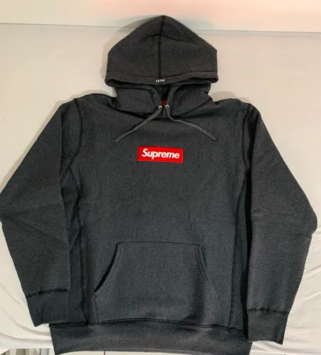 Moletom Supreme Box Logo FW21 Charcoal
