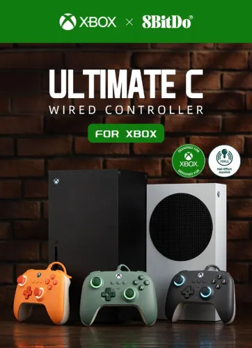 Controle 8BitDo Ultimate C Hall Effect Xbox Edition - Verde - Original - Lacrado
