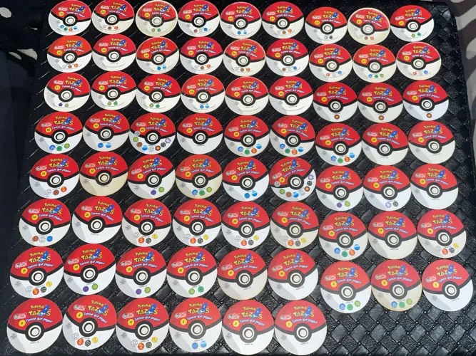 Coleção Tazos pokémon temos que pegar completa e excelente estado