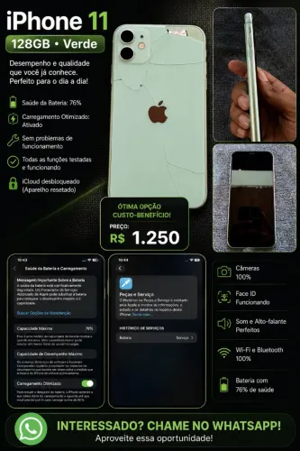 IPHONE 11 128 GB FUNCIONA TUDO