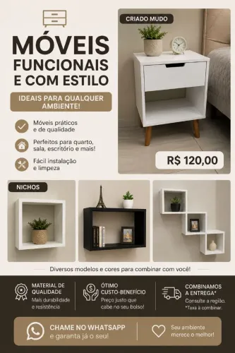 MÓVEIS EM MDF COM QUALIDADE E PREÇO JUSTO ?