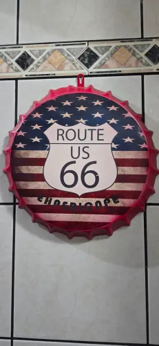 Placa decorativa Rota 66 EUA