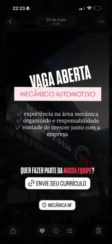 Vaga de mecânico automotivo, mecânica NF 