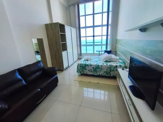 Oportunidade Loft com vista mar mobiliado c/ 1 quarto, 1br 1vg , split no Costa do Sol,