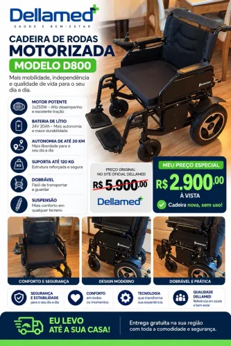Cadeira de rodas motorizada (DELLAMED D800)