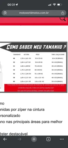 Macacao Tutto 2pc Roupa Moto Esportiva