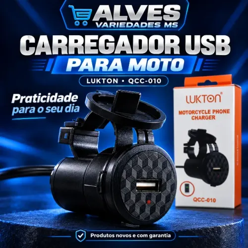 Carregador USB para moto 9V/24V