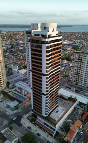 COBERTURA DUPLEX EM BATISTA CMPOS , 200 m² prédio novo, Porteira fechada, Vista da Baía