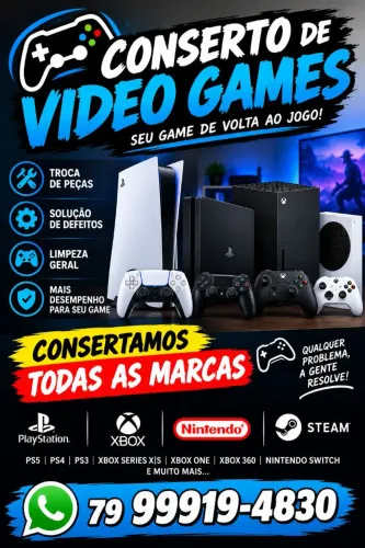 Assistência técnica em Vídeo Games