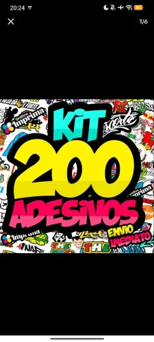 Kit 200 adesivos