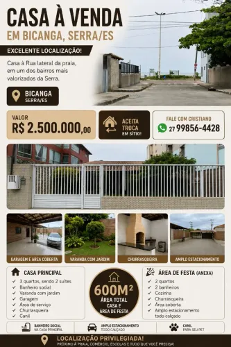 CASA COM AREA DE FESTA 