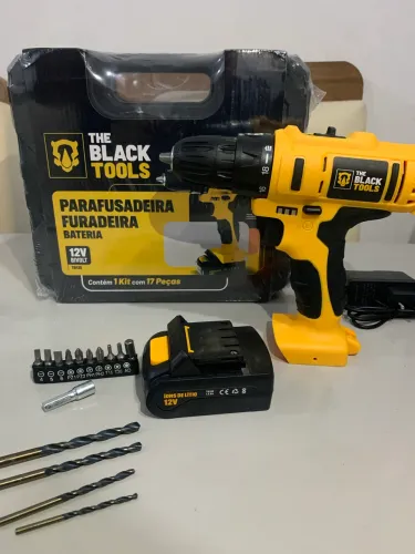 VENDE-SE FURADEIRA/PARAFUSADEIRA SEM FIO THE BLACK TOOLS TB-12E 12V - NOVA NA CAIXA