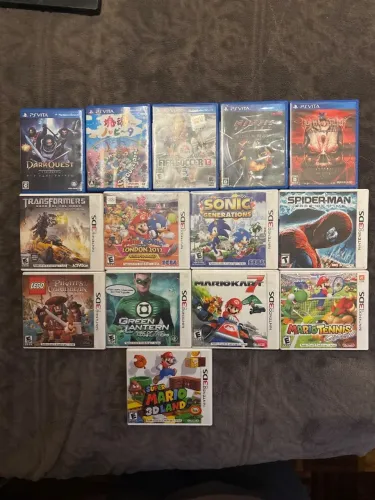 Lote 14 Jogos PS Vita + Nintendo 3DS ? Silent Hill, Mario, Sonic, Ninja Gaiden 