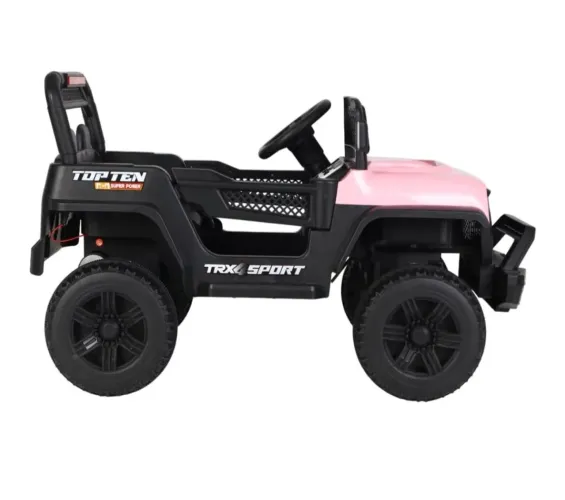Carrinho elétrico com controle remoto rosa