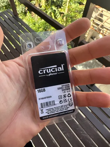 Memória notebook DDR4 16Gb Crucial (nova)
