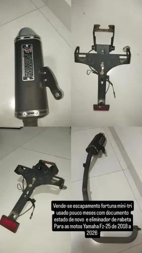 Vende-se kit eliminador de rabeta e escape fortuna