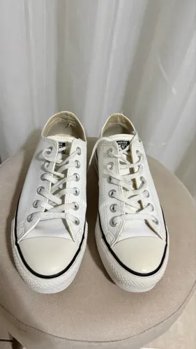 Tênis All star converse plataforma couro