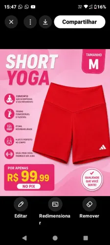Shorts Adidas yoga