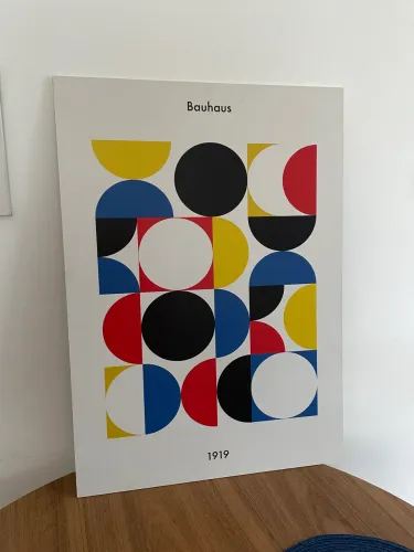 Quadro decorativo grande BAUHAUS design em placa mdf