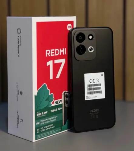 Redmi 17 128GB / 4GB RAM PRETO R$1399,00 Lacrado