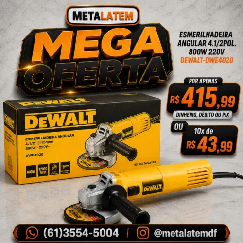 Esmerilhadeira Angular 115mm 800W DEWALT DWE4020