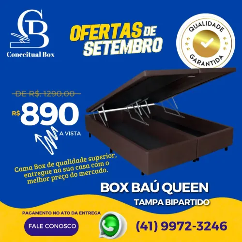 BOX BAÚ QUEEN BIPARTIDO