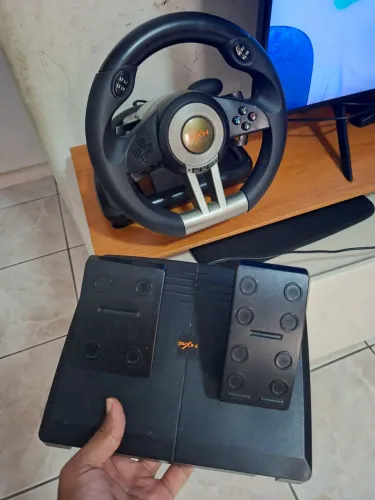 Volante Gamer Vibração Joystick Simulador Driving C/ Pedal Xbox