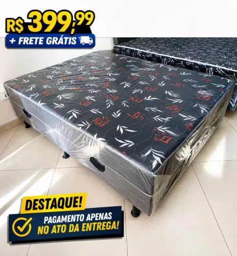 Cama box Casal - Frete grátis ( 14cm espuma.)
