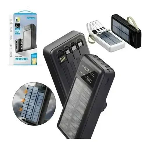 Carregador Portátil 30mah Solar - Entrega Grátis