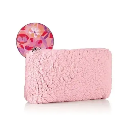 Necessaire Natura Pelúcia Rosa Original | Porta Maquiagem Grande