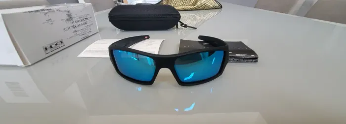 Óculos de Sol Oakley Gascan Matte Black Lentes Prizm Sapphire Polarizado modeloOO *