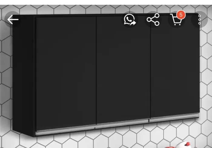 Armário multiuso MDF 3 portas.