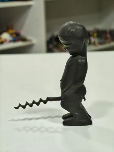 Saca Rolha - Abridor de Garrafa Bonny Boy Manekken-Pis Antigo em Metal 12cm