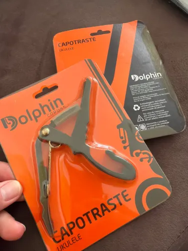 Kit 2 unidades Capotraste p/ ukulele preto Dolphin 